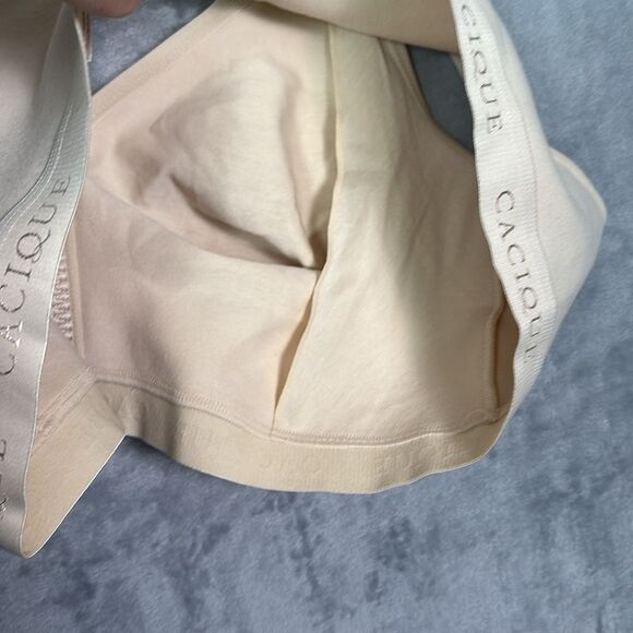 NWT New Cacique Beige Nude Unlined Full Coverage Wireless Bra Size 50D - Picture 8 of 10